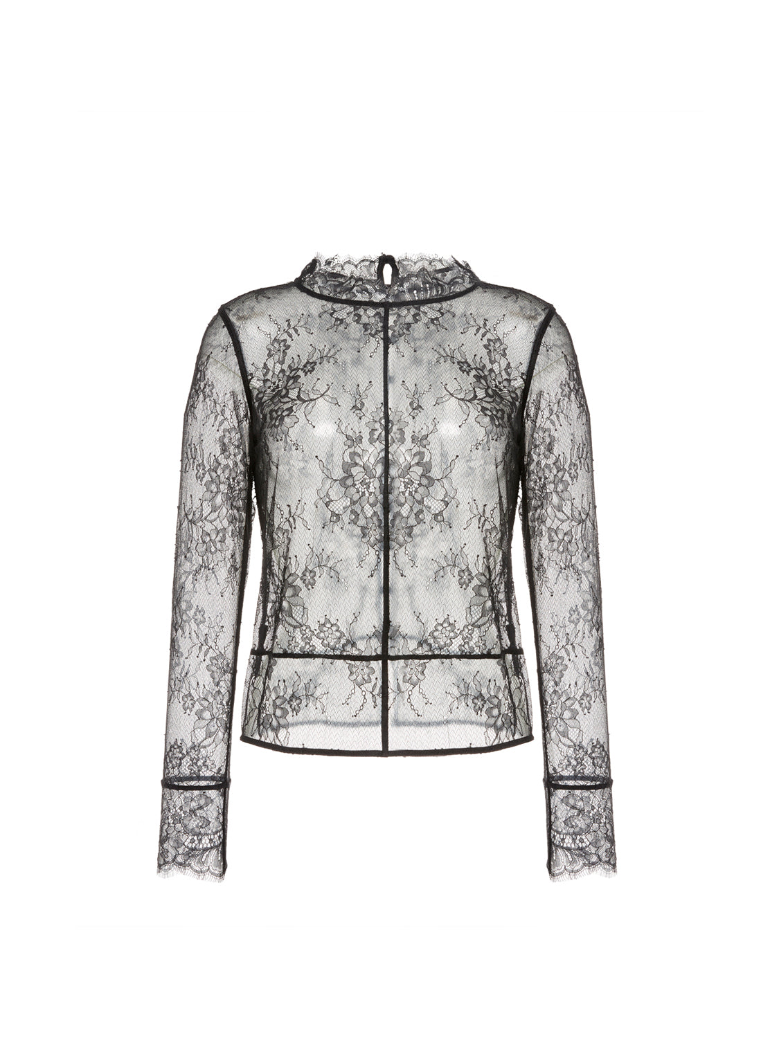 Top met lange mouwen - Zwart