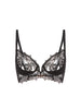 Soutien-gorge plongeant demi-mousse - Noir