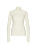 Top met lange mouwen en coltrui - Naturel