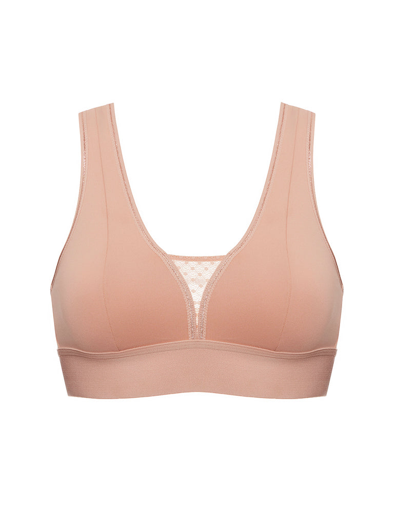 Brassière de sport sans armatures - Rose yogi