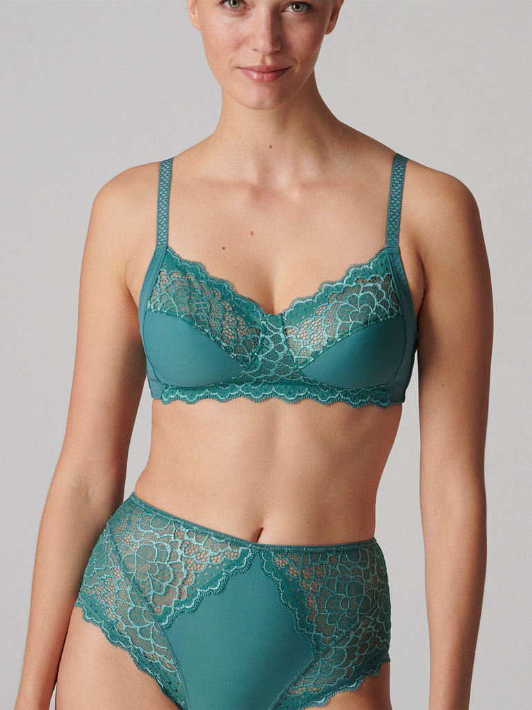 Soutien-gorge sans-armatures structuré - Vert Boréal