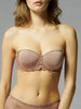 Soutien-gorge sans bretelles en Spacer 3D - Brun coco