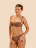 Soutien-gorge sans bretelles en Spacer 3D - Brun coco