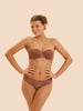 Soutien-gorge sans bretelles en Spacer 3D - Brun coco