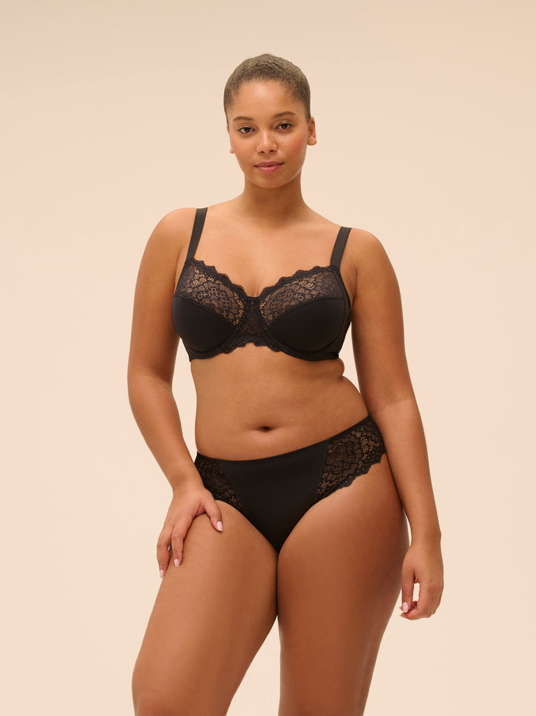 Soutien-gorge avec armatures emboîtant - Noir