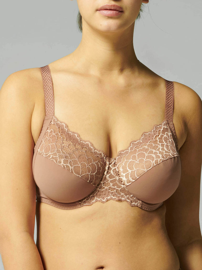 Soutien-gorge avec armatures emboîtant - Brun coco