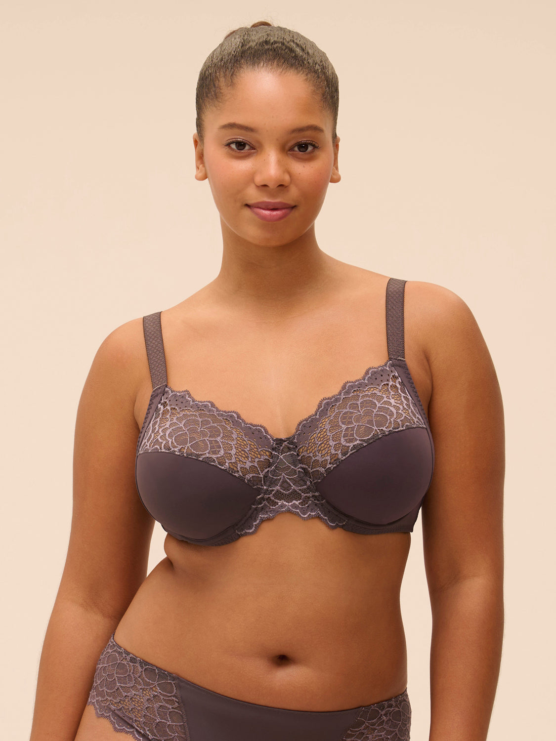 Soutien-gorge avec armatures emboitant - Gris Graphite