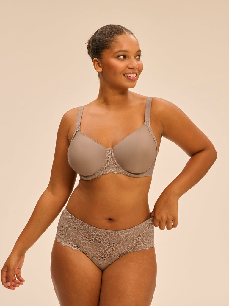 Soutien-gorge avec armature moulé rigide - Grège