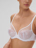 Soutien-gorge avec armature décolleté plongeant - Blanc Cristal