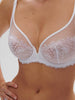 Soutien-gorge avec armature décolleté plongeant - Blanc Cristal