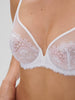 Soutien-gorge avec armature décolleté plongeant - Blanc Cristal