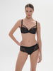 Soutien-gorge avec armatures décolleté plongeant - Noir