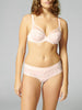 Soutien-gorge triangle emboitant décolleté plongeant - Rose sakura