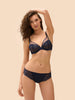 Soutien-gorge avec armatures décolleté plongeant - Saphir