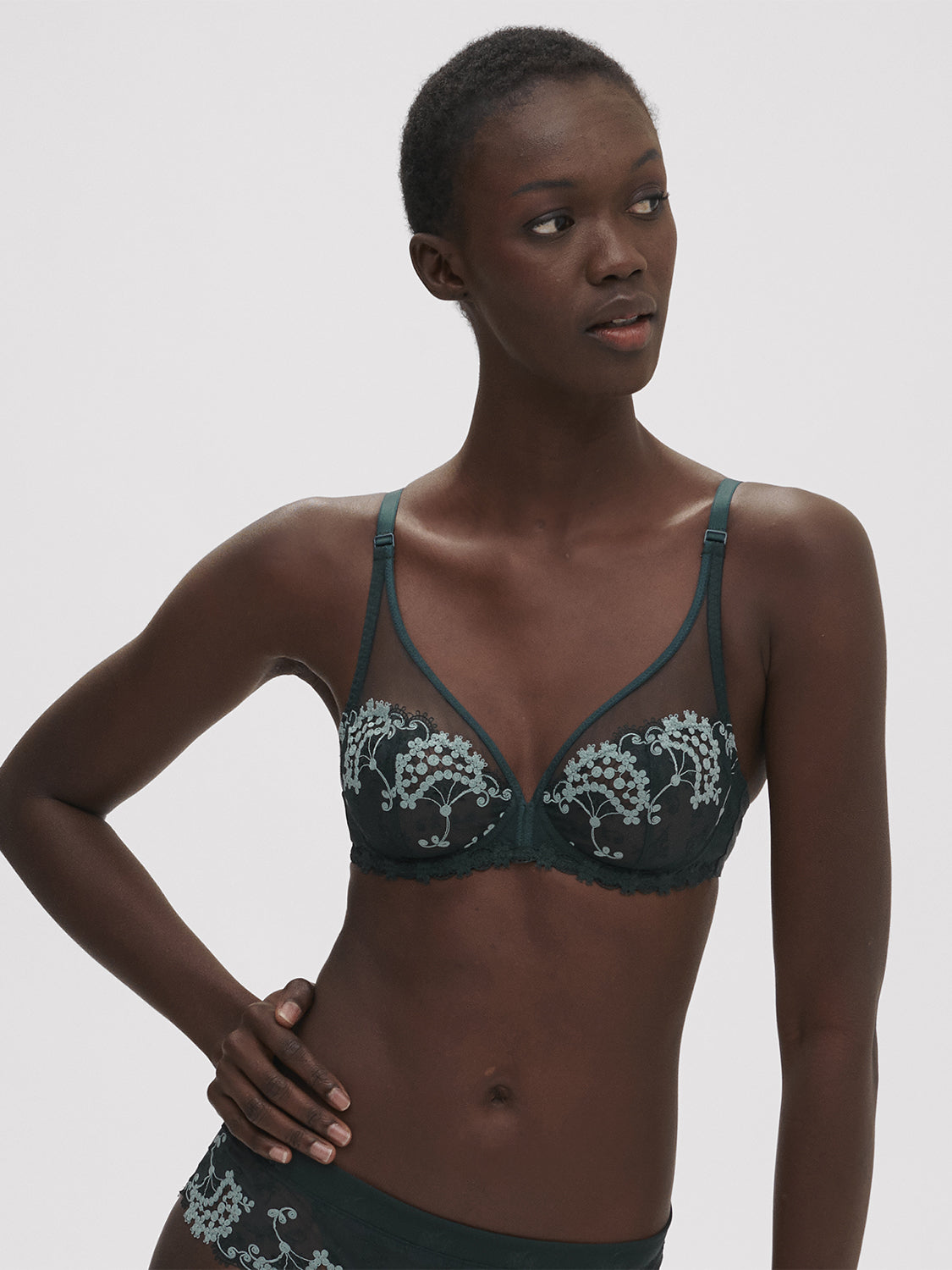 Soutien-gorge avec armatures décolleté plongeant - Vert Kolsaï