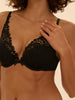 Push-up triangle beha - Zwart