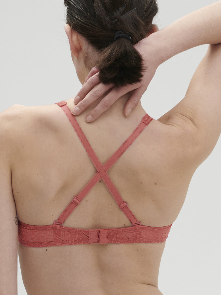 Soutien-gorge sans-armatures structuré - Rose Texas