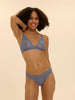 Soutien-gorge sans-armatures structuré - Bleu Chambray