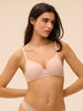 Soutien-gorge spacer décolleté plongeant - Sable rosé