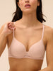 Soutien-gorge spacer décolleté plongeant - Sable rosé