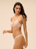 Soutien-gorge spacer décolleté plongeant - Sable rosé