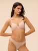 Soutien-gorge spacer décolleté plongeant - Sable rosé