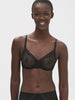 Soutien-gorge avec armatures moulé décolleté plongeant - Noir