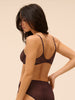 Soutien-gorge avec armatures moulé décolleté plongeant - Brun Foncé