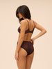 Soutien-gorge avec armatures moulé décolleté plongeant - Brun Foncé