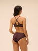 Soutien-gorge avec armatures moulé décolleté plongeant - Brun Foncé
