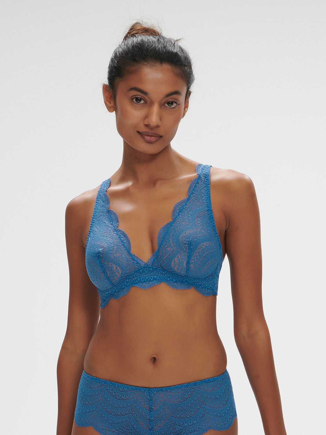 Soutien-gorge triangle sans-armatures - Bleu Myosotis