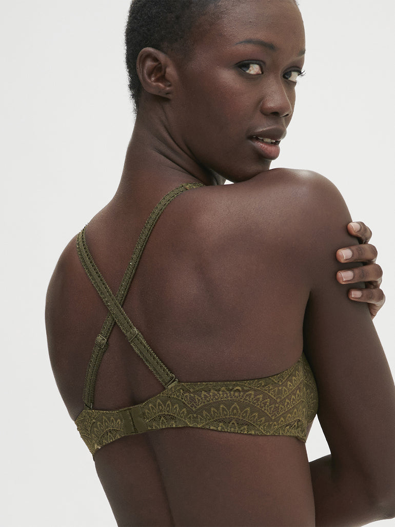 Soutien-gorge triangle sans-armatures - Vert Aventure