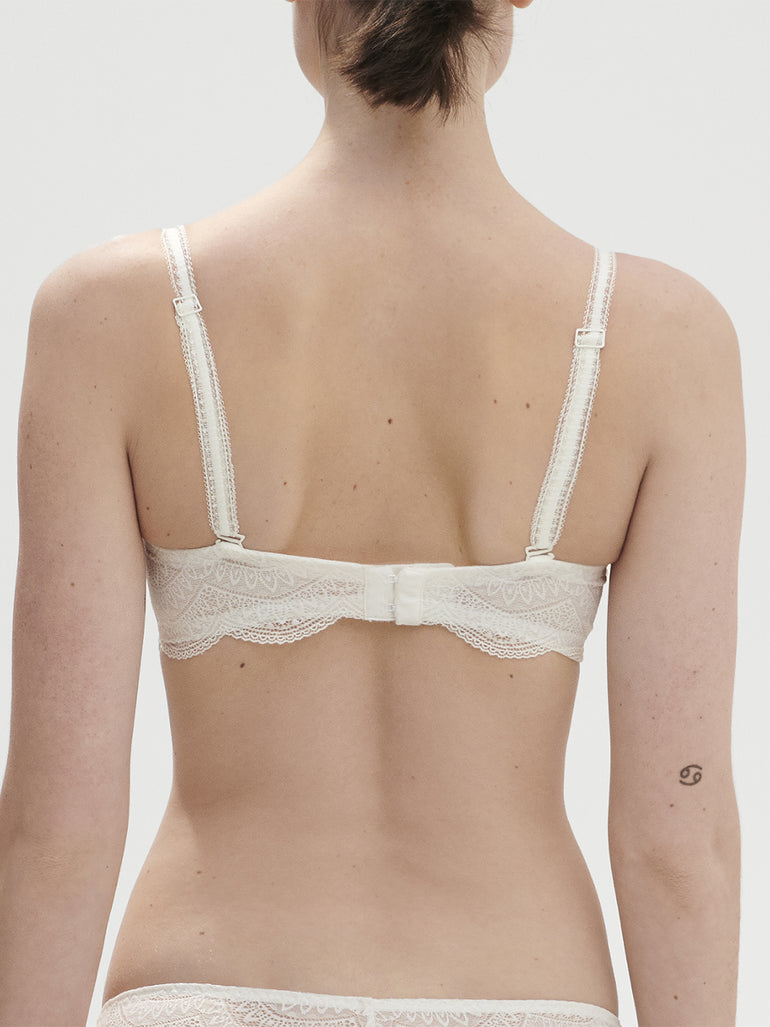 Soutien-gorge sans-bretelles décolleté plongeant - Naturel