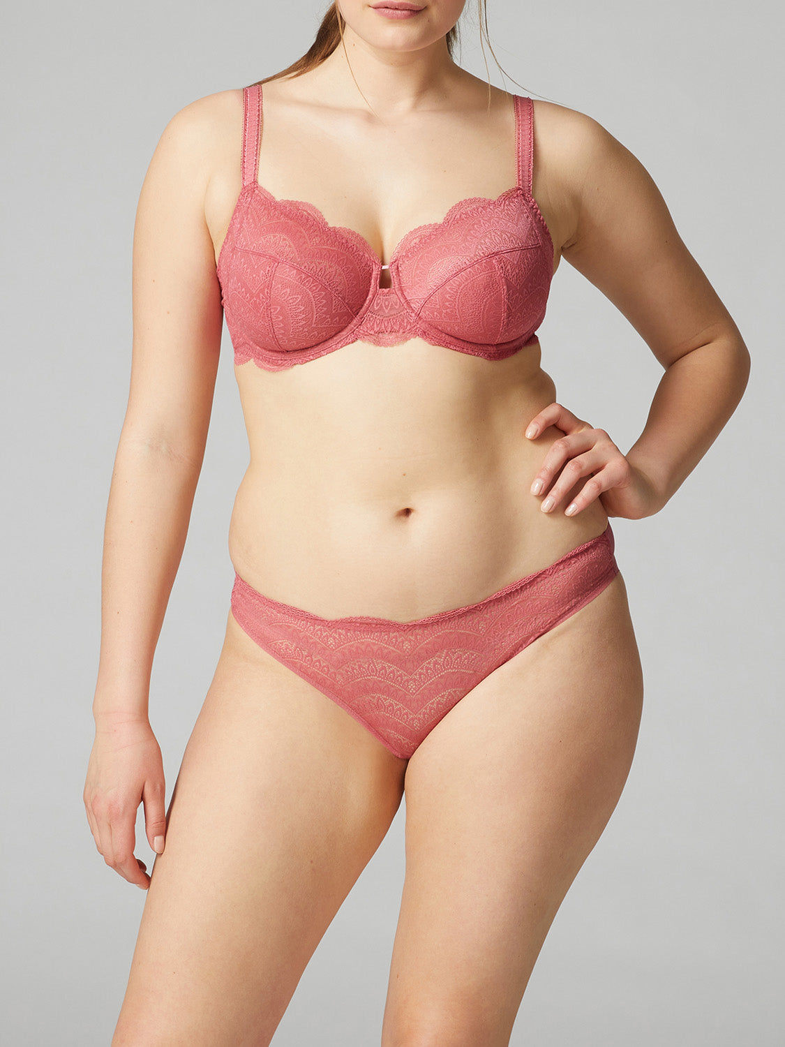 Soutien-gorge emboitant pour poitrine généreuse - Rose blush