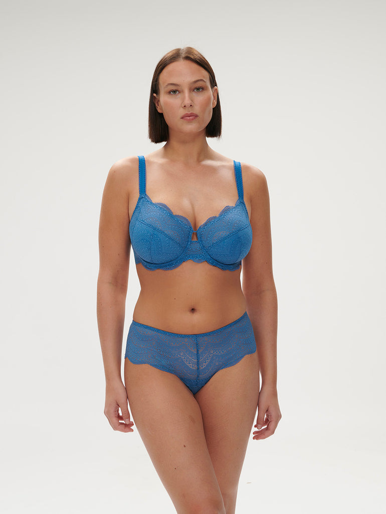 Soutien-gorge avec armature emboitant - Bleu Myosotis