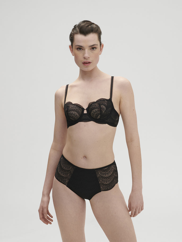 Soutien-gorge corbeille - Noir