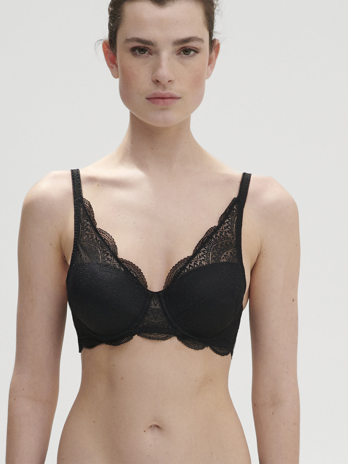 Soutien-gorge décolleté carré en spacer 3D - Noir