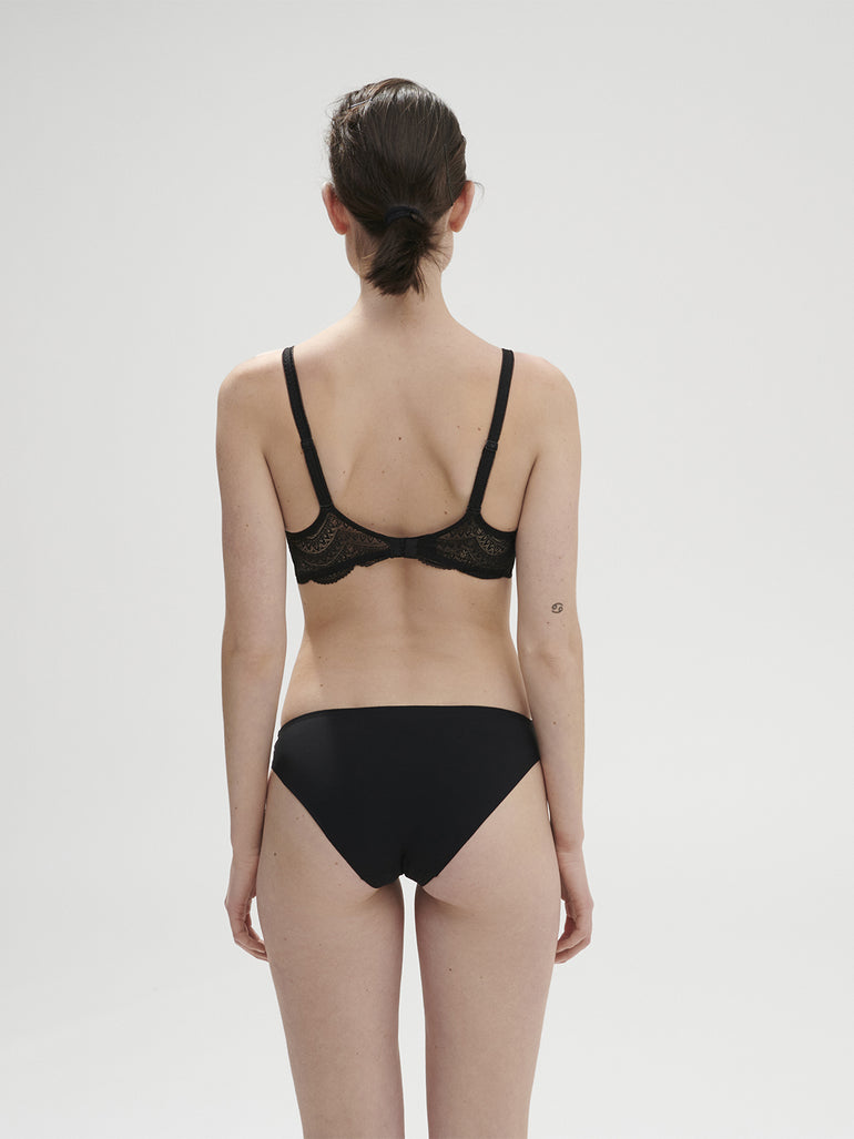 Soutien-gorge décolleté carré en spacer 3D - Noir