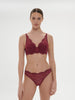 Soutien-gorge décolleté carré en spacer 3D - Rouge Spinelle