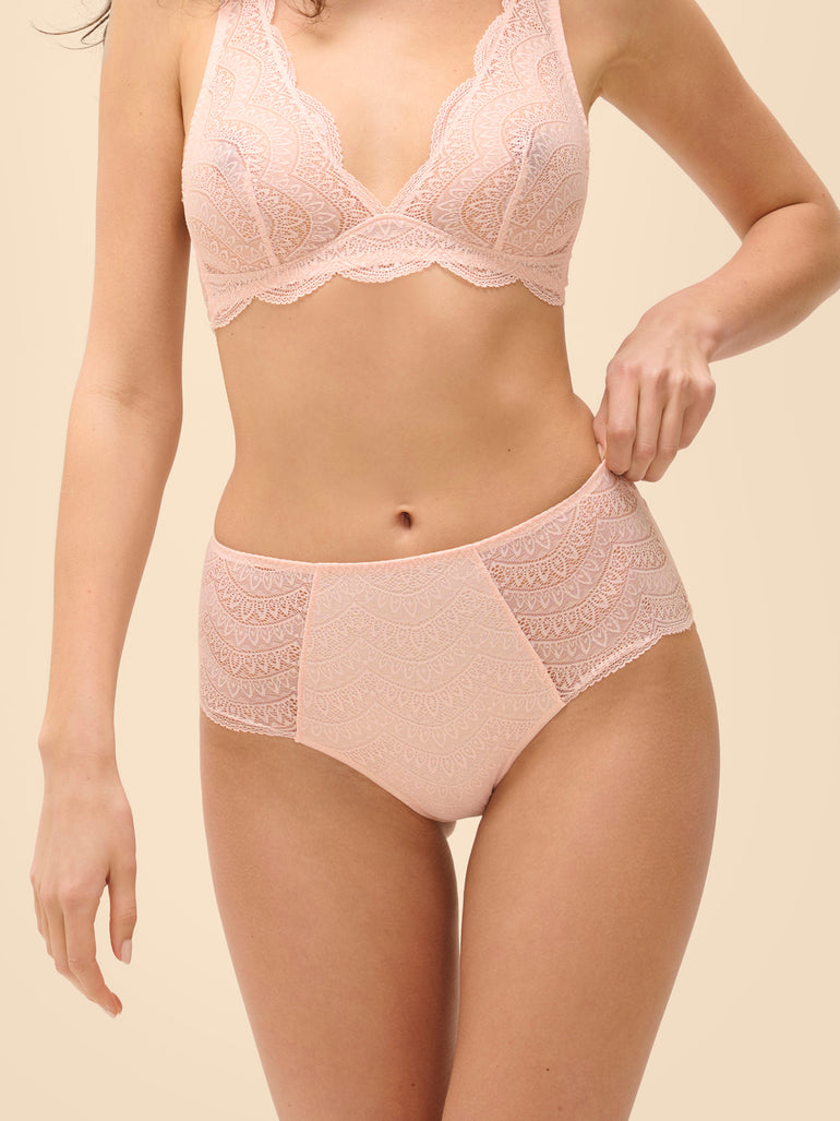 Culotte taille haute - Poudre pétale