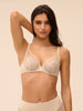 Soutien-gorge avec armatures décolleté plongeant - Beige Topaze