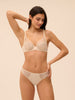 Soutien-gorge avec armatures décolleté plongeant - Beige Topaze