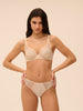 Soutien-gorge avec armatures décolleté plongeant - Beige Topaze