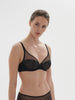 Soutien-gorge avec armature décolleté plongeant - Noir Gem