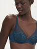 Soutien-gorge avec armatures décolleté plongeant - Bleu Prestige