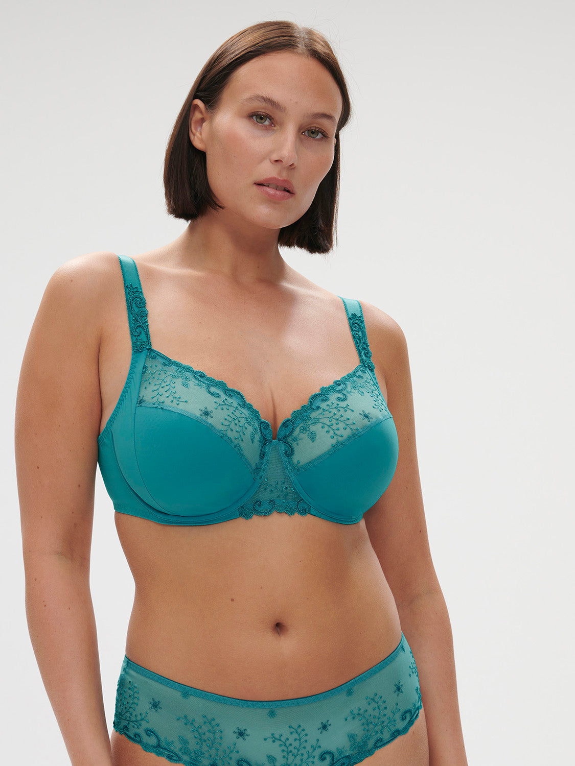 Soutien-gorge avec armature emboitant - Bleu Atoll