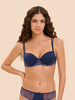 Soutien-gorge décolleté carré en spacer 3D - Bleu Rainbow