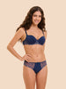 Soutien-gorge décolleté carré en spacer 3D - Bleu Rainbow