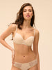 Soutien-gorge décolleté carré en spacer 3D - Beige Topaze