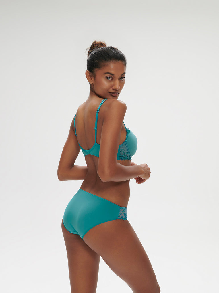 Soutien-gorge décolleté carré en spacer 3D - Bleu Atoll